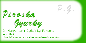 piroska gyurky business card